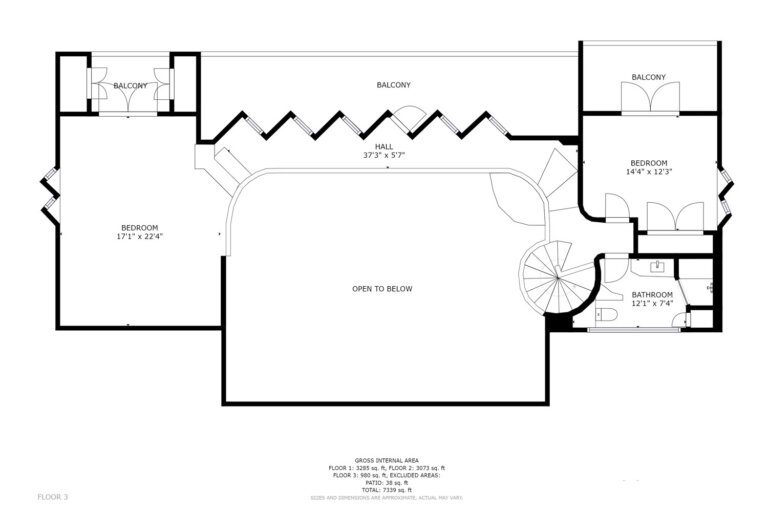 Floor Plan - Seascape Villa Cayman Islands Caribbean Vacation Beachfront Rental